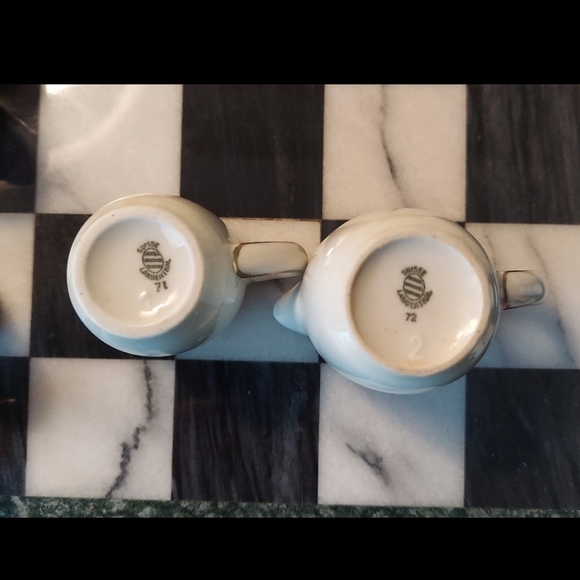 Vintage Suisse Langenthal Coffee Service Porcelain Cream Servers Set of 2 - Picture 6 of 12
